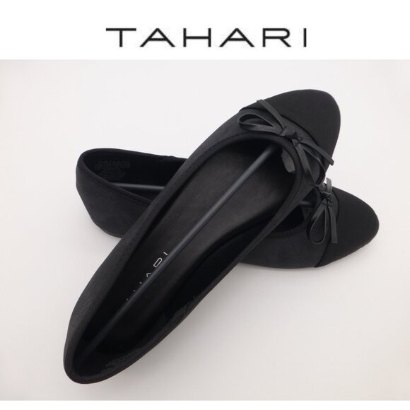 NIB - Tahari Geneva Black Slip Flats (Size 8.5) - Picture 1 of 11